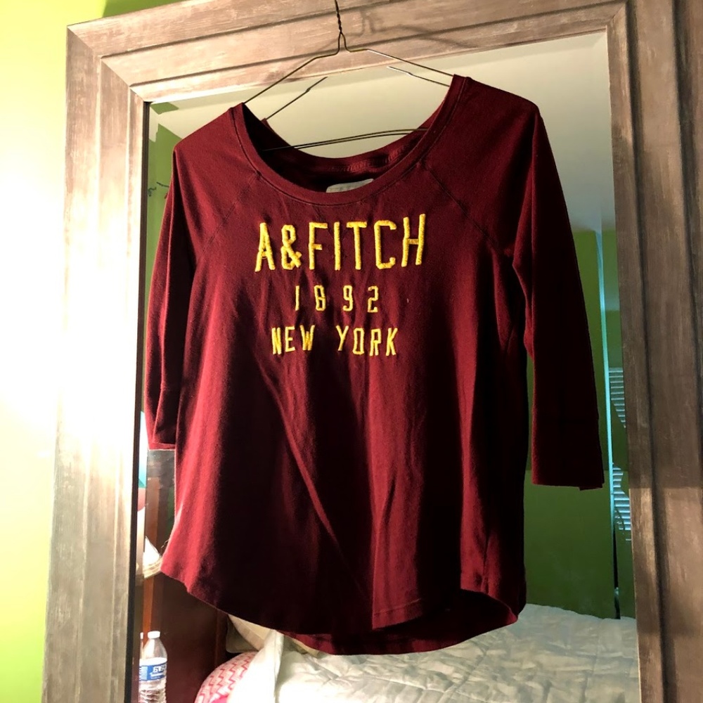 Abercrombie and Fitch Maroon Shirt